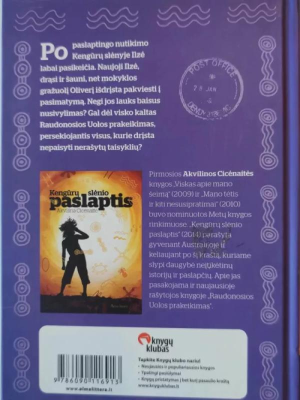 Raudonosios Uolos prakeikimas“ („Kengūrų slėnio paslapties“ 2 knyga) - Akvilina Cicėnaitė, knyga 3