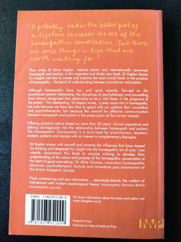 The Homeopathic Conversation The art of taking the care - Dr Brian Kaplan, knyga 4