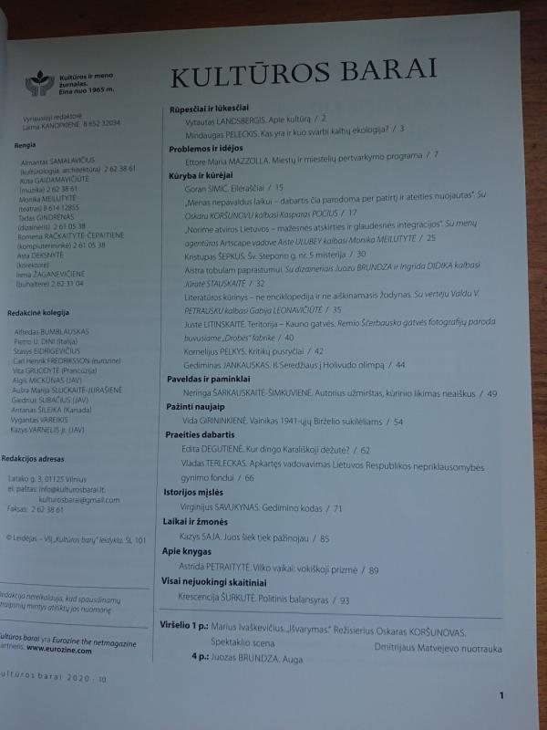 Kultūros barai 2020/10 - Autorių Kolektyvas, knyga 3