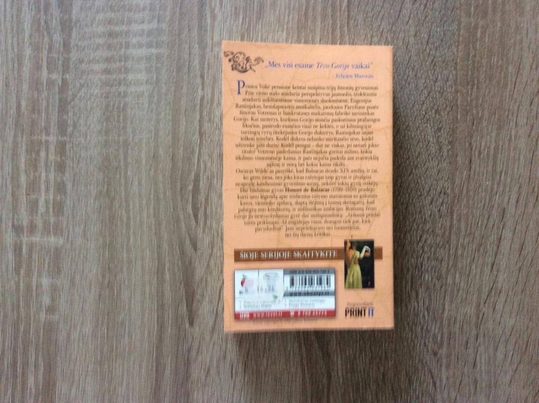 Tėvas Gorijo - Onorė Balzakas, knyga 5