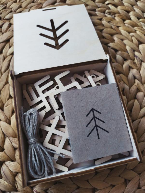 Mediniai etno pakabinami žaisliukai/dekoracijos su baltiškais simboliais - , namai ir interjeras 5