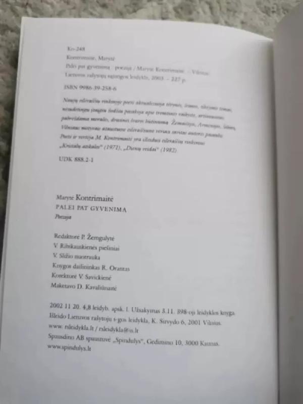Palei pat gyvenimą - Marytė Kontrimaitė, knyga 5