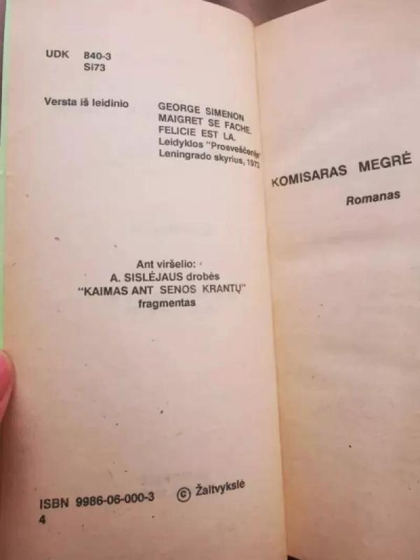 Komisaras Megrė pyksta. Felicija čia! - Georges Simenon, knyga 3