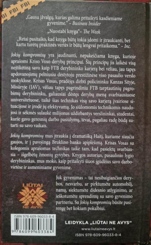 Jokių kompromisų - Chris Voss, knyga 3