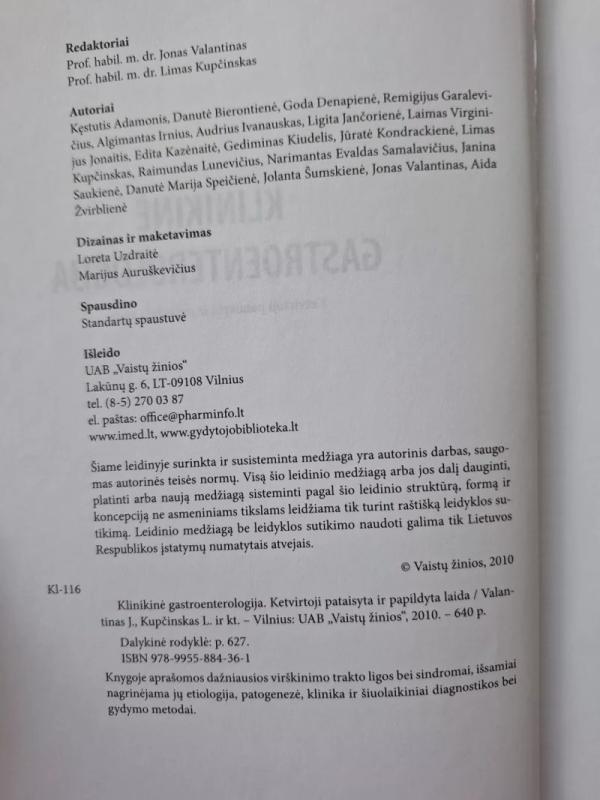Klinikinė gastroenterologija - Jonas Valantinas, knyga 3