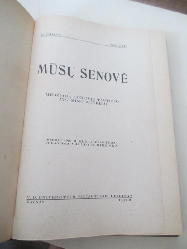 Mūsų Senovė. 1938 m. Nr.2 - Vaclovas Biržiška, knyga 3