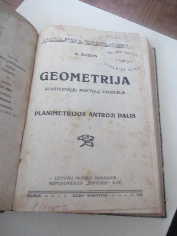 Geometrija - planimetrijos pirmoji dalis - M. Šikšnys, knyga 5