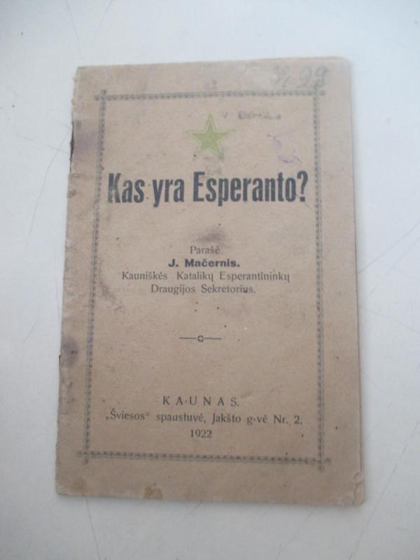 Kas yra Esperanto ? - J. Mačernis, knyga 3