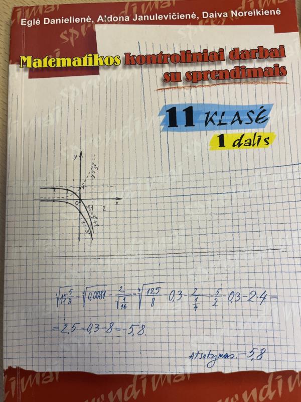 Matematikos kontroliniai darbai su sprendimais (1 dalis) - Eglė Danielienė, Aldona  Janulevičienė, Daiva  Noreikienė, knyga 2