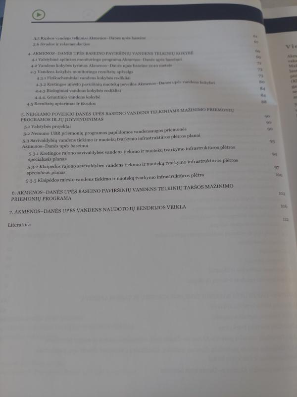 Akmens - Danės upės baseino paviršinių vandens telkinių taršos sumažinimo priemonių programa - Valdas Langas ir kt., knyga 4