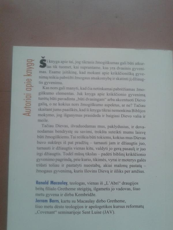 Buti zmogumi - R. Macaulay, J. Barrs, knyga 4