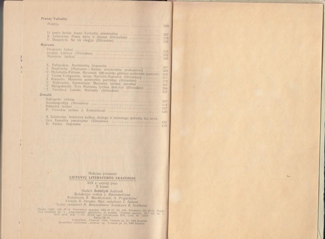 Lietuvių literatūros skaitiniai XIX a. antroji pusė 10 klasei - Autorių Kolektyvas, knyga 5