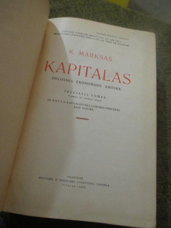 Kapitalas (I-II-III) tomai - Karlas Marksas, knyga 6