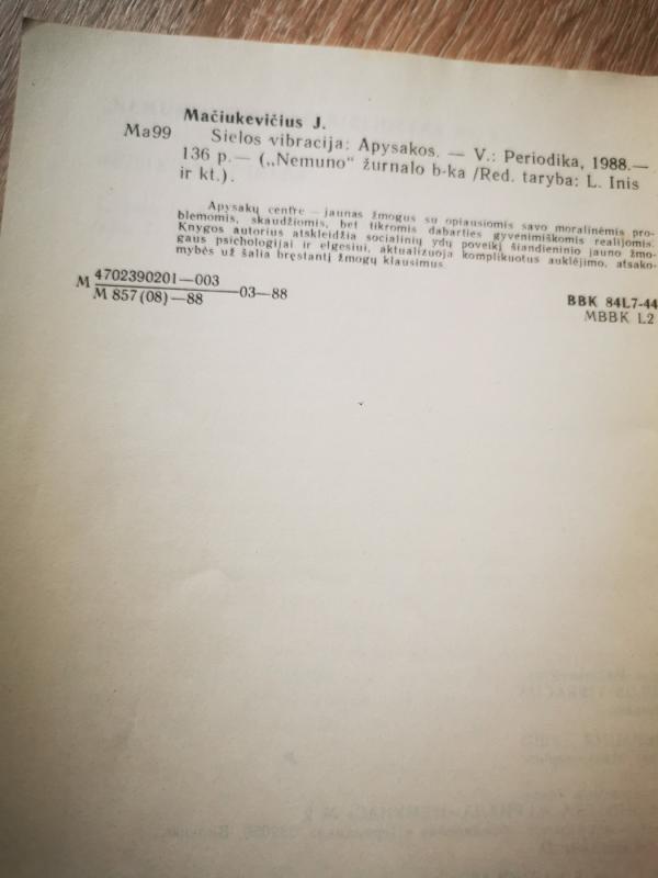 Sielos vibracija - Jonas Mačiukevičius, knyga 4