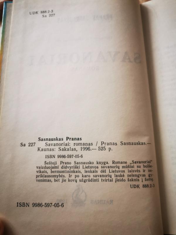 Savanoriai - Pranas Sasnauskas, knyga 3