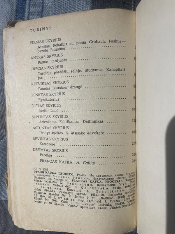 Procesas - Francas Kafka, knyga 5