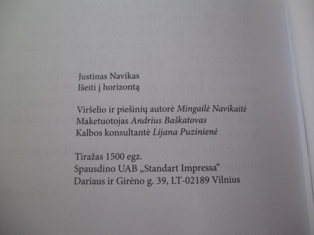 Išeiti į horizontą - Justinas Navikas, knyga 6