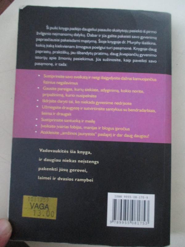 Jūsų samonės galia - Joseph Murphy, knyga 4