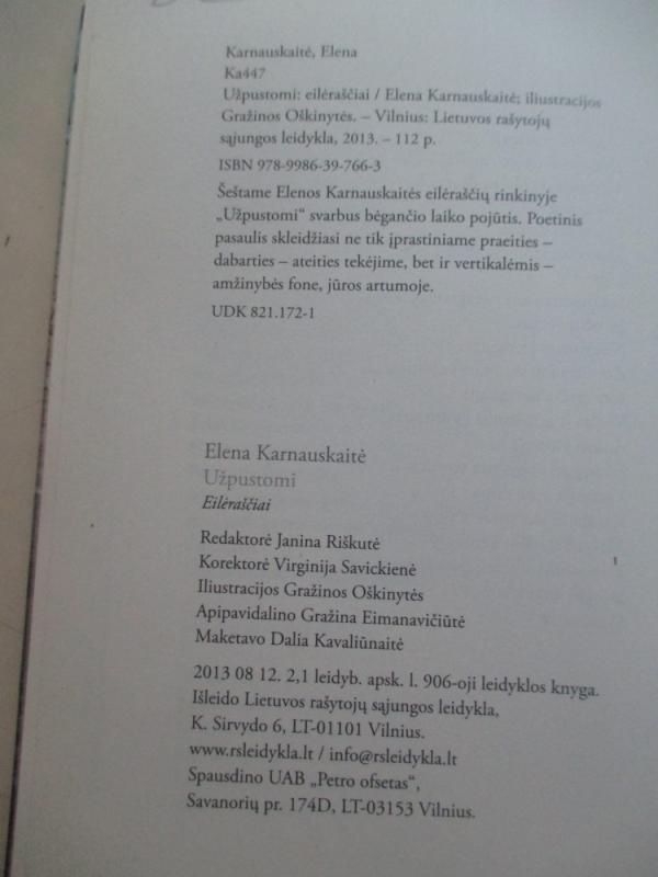 Užpustomi - Elena Karnauskaitė, knyga 5