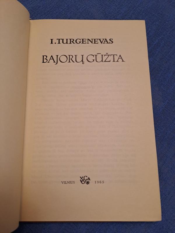 Bajorų gūžta - I. Turgenevas, knyga 3