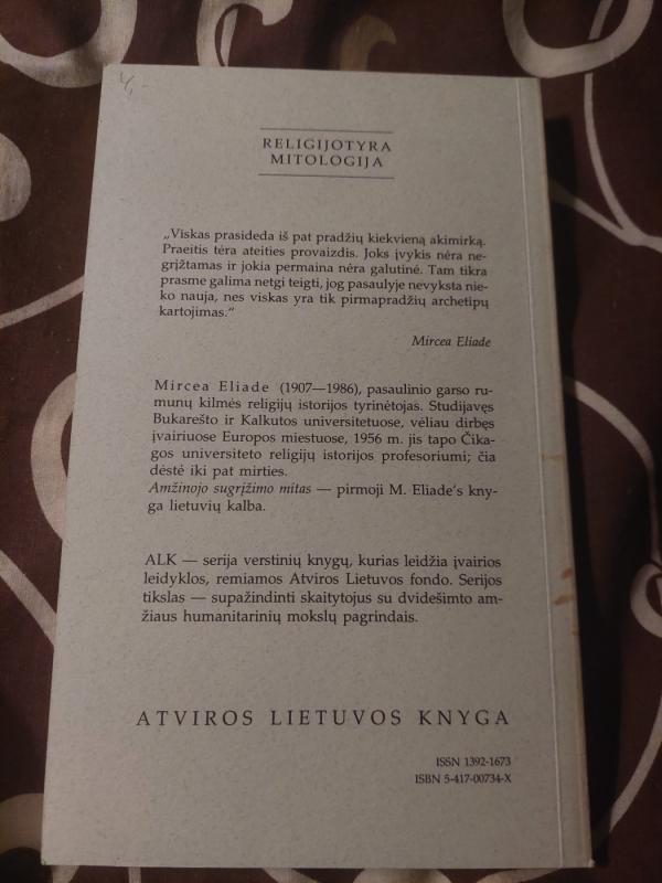 Amžinojo sugrįžimo mitas. Archetipai ir kartotė - Mircea Eliade, knyga 4