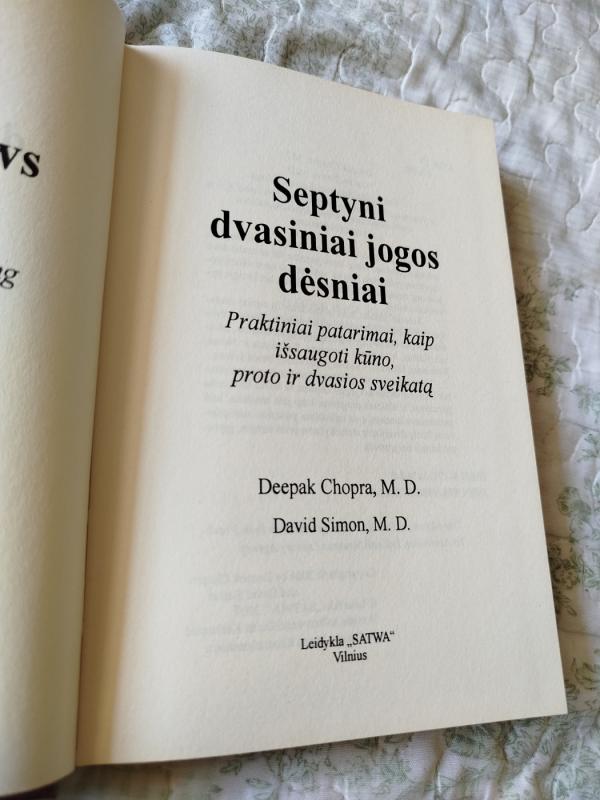 Septyni dvasiniai jogos dėsniai - Deepak Chopra, knyga 3