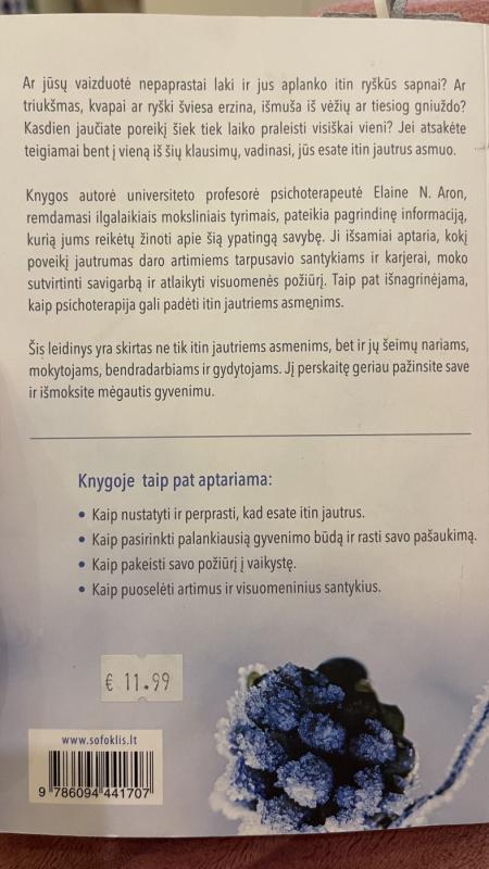 Itin jautrus asmuo - N. Aron Elaine, knyga 3
