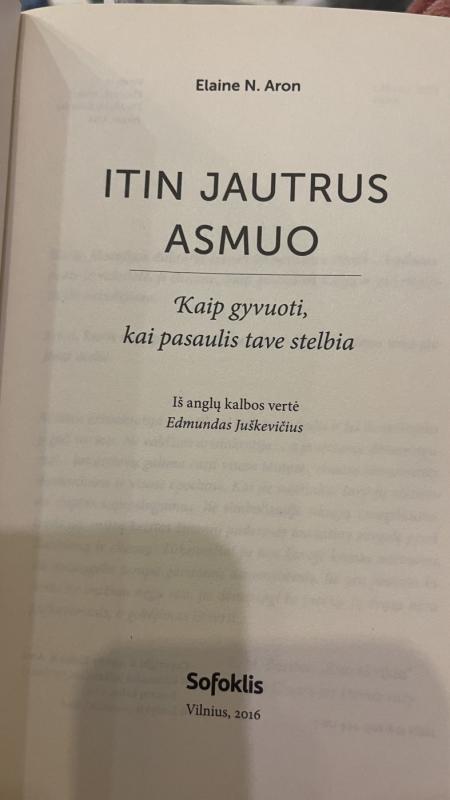 Itin jautrus asmuo - N. Aron Elaine, knyga 5