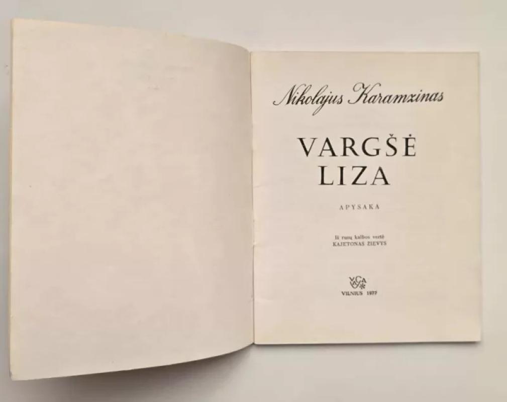 Vargšė Liza - Nikolajus Karamzinas, knyga 4