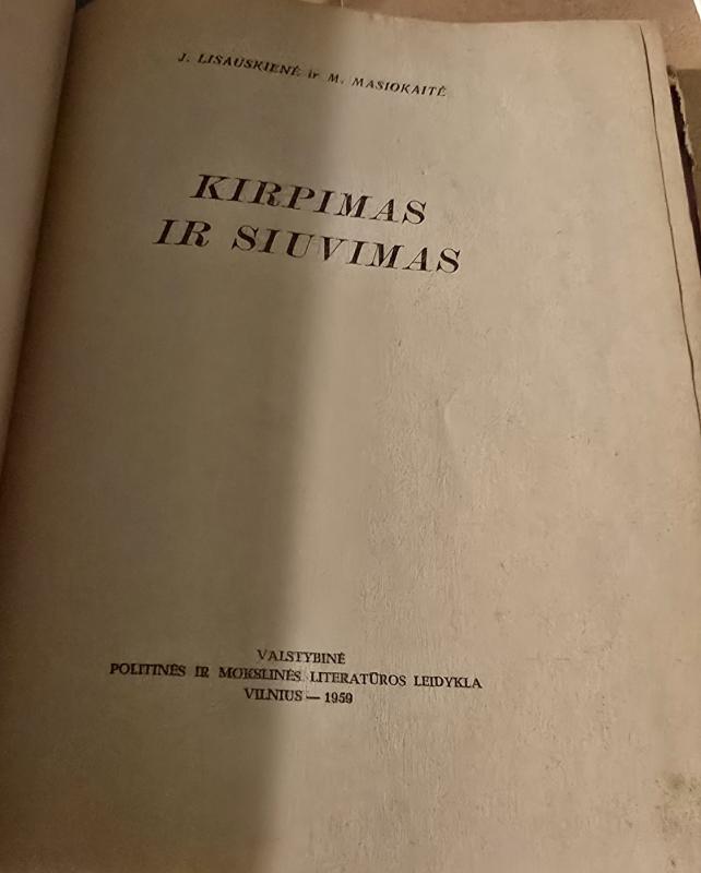 Kirpimas ir siuvimas - J. Lisauskienė, M.  Masiokaitė, knyga 3