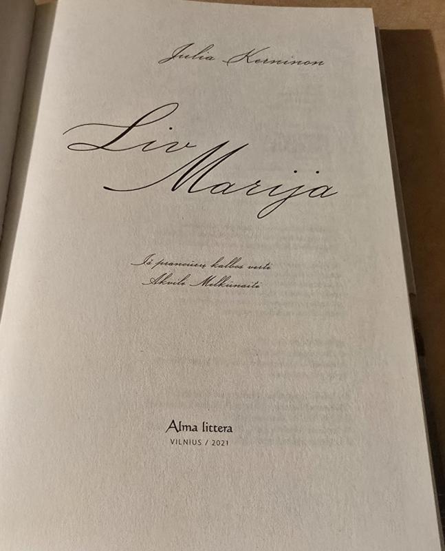 Liv Marija - Julia Kerninon, knyga 3