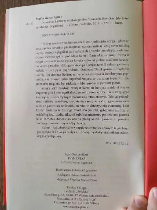 DOMERTAS. Lietuvos verslo legendos - Ignas Staškevičius, knyga 4