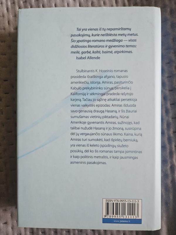 Bėgantis paskui aitvarą - Khaled Hosseini, knyga 3