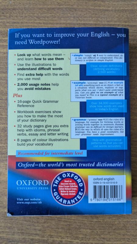Oxford Wordpower: Dictionary for learners of English - Miranda Steel, knyga 3