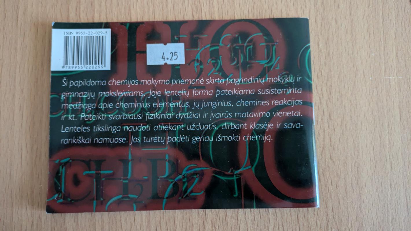 Chemijos lentelės - Regina Mudėnienė, knyga 3