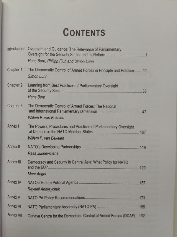 The relevance of parliamentary. Oversight for the security sector - Hans Born and others, knyga 3