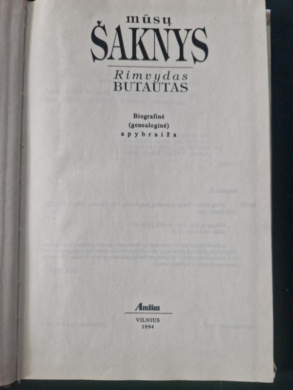 Mūsų šaknys - Rimvydas Butautas, knyga 5