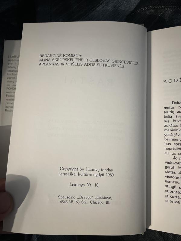 Raštai (T. 1–6) - Juozas Brazaitis, knyga 3