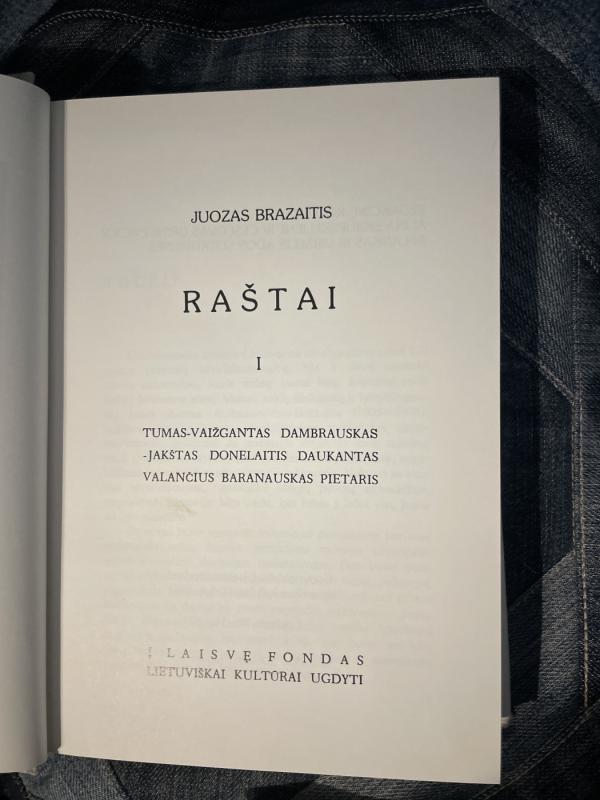 Raštai (T. 1–6) - Juozas Brazaitis, knyga 4