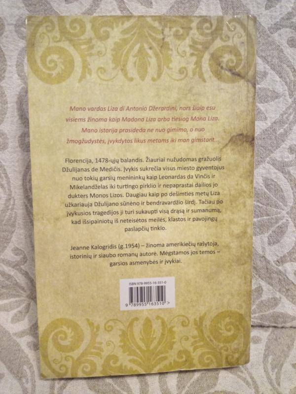 Aš Mona Liza - Jeanne Kalogridis, knyga 3