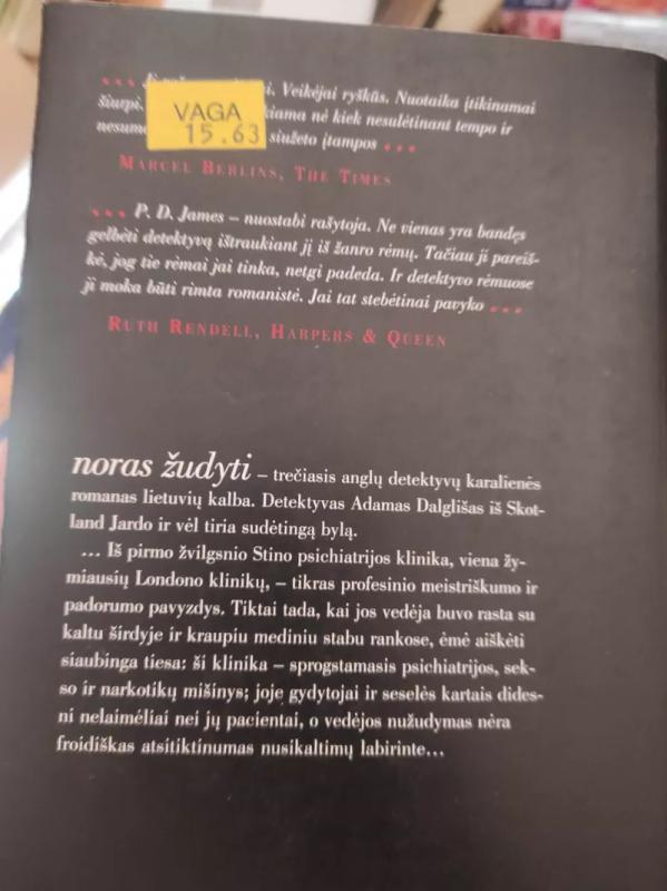 Noras žudyti - P. James, knyga 3