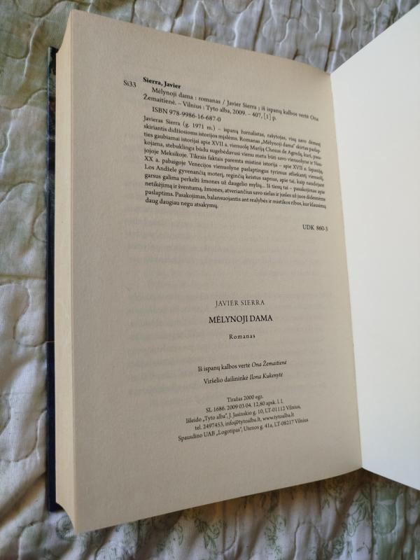 Mėlynoji dama - Javier Sierra, knyga 4