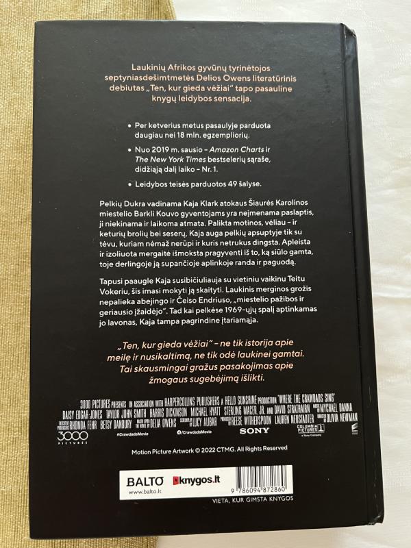 Ten, kur gieda vėžiai - Delia Owens, knyga 3