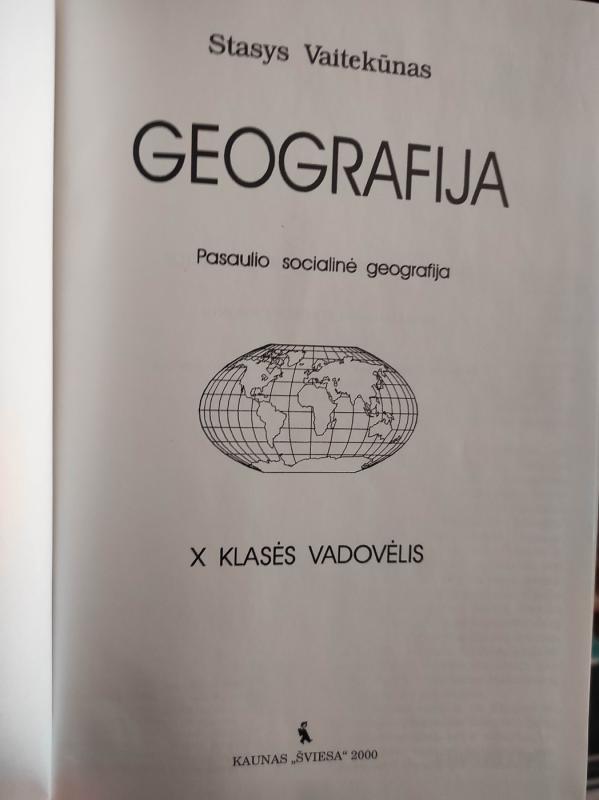 Geografija 10 kl. - Stasys Vaitekūnas, knyga 3