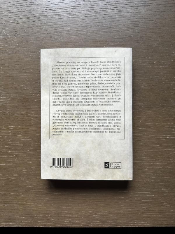 Vartotojų visuomenė:mitai ir struktūros - Jean Baudrillard, knyga 5