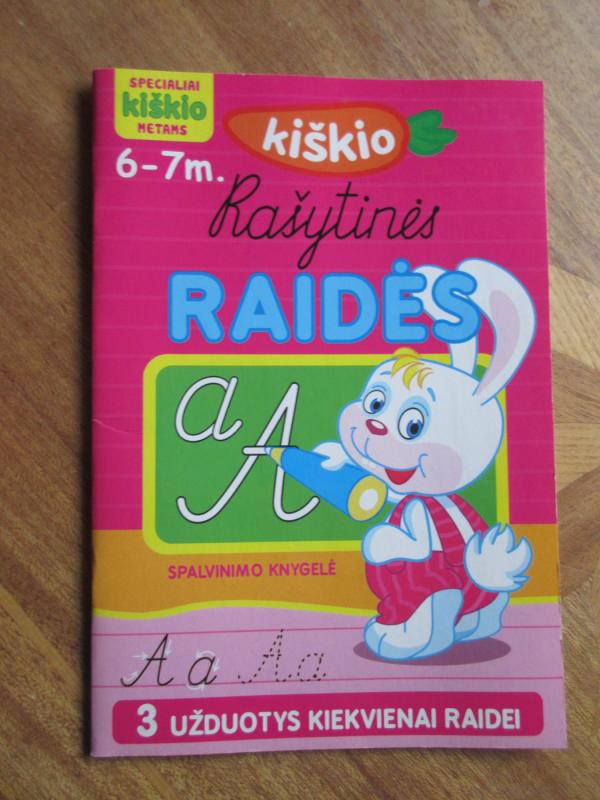 kiškio Rašytinės raides  6-7 m. - R. Dagienė, knyga 2