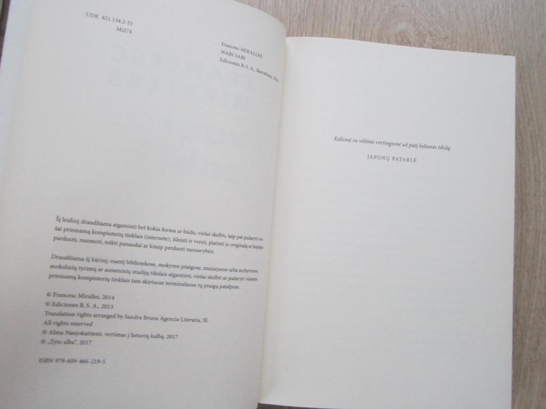 Vabi Sabi, arba Romanas apie netobulumo grožį - Francesc Miralles, knyga 5