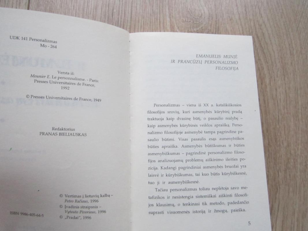 Personalizmas - E. Munje, knyga 3