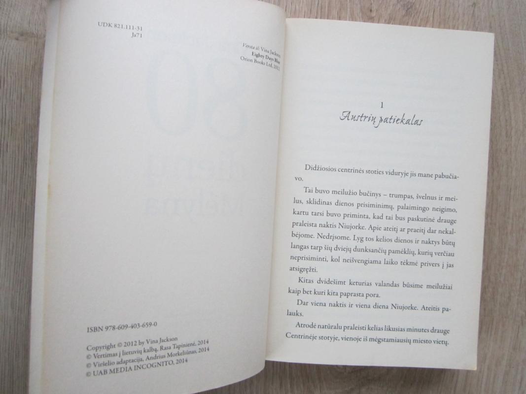 80 dienų. Mėlyna - Vina Jackson, knyga 4