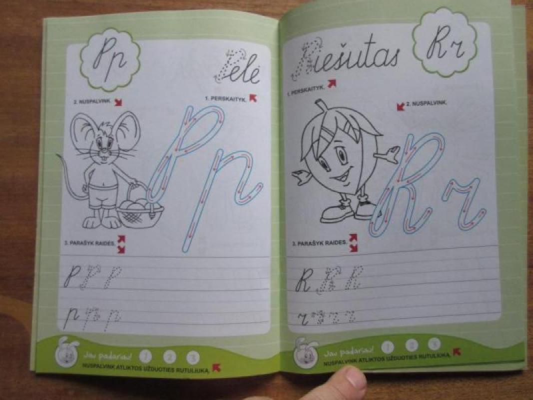 kiškio Rašytinės raides  6-7 m. - R. Dagienė, knyga 4